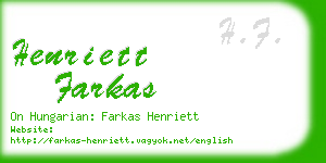henriett farkas business card
